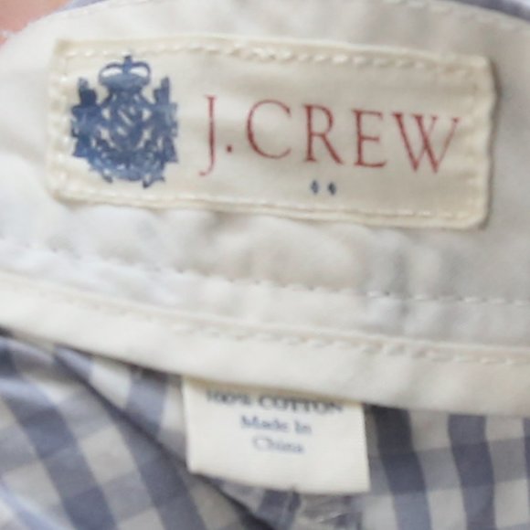 J.CREW Factory Gingham Plaid Blue White Men's Cotton Shorts Size 32 - Picture 4 of 8